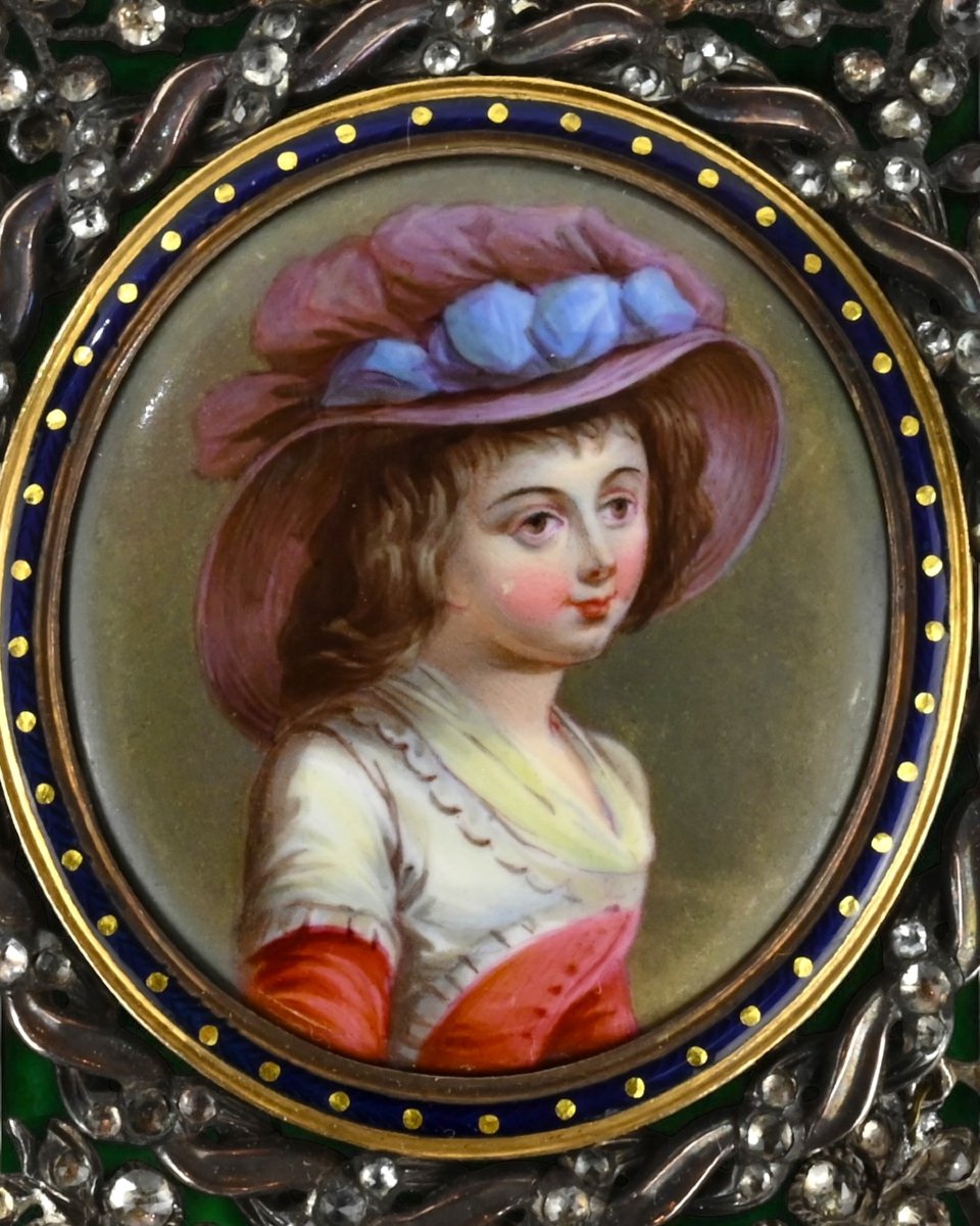 Gold, Diamond And Enamel Pendant – 18th Century -photo-2